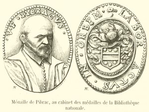 Pibracin mitali, Kansalliskirjaston mitalikaapissa (kaiverrus) tekijältä French School