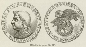 Paavi Pius II:n mitali (kaiverrus) tekijältä French School