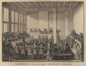 Kolleganttien kokous Amsterdamissa, Alankomaissa (kaiverrus) tekijältä French School