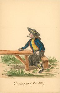 Quimperin miesten puku, Finistere (värilitra) tekijältä French School