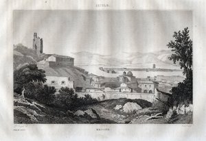 Messina - Messina - Sisilia - Sisilia - Sisilia - Kaiverrus "" Italiasta Maalauksellinen" - Italian historiallinen ja kuvaava maalaus", M. de Norvins, Ch. Nodier 1834-1836. tekijältä French School