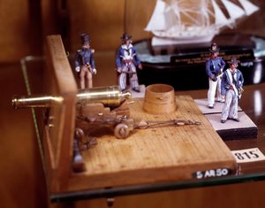 Sotilasmalli: sotilaat ja Ranskan laivaston miniatyyri. 1800-luvulla. Pariisi, Musee de la Marine tekijältä French School