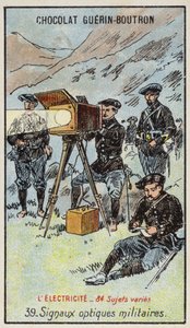Sotilaalliset optiset signaalit (chromolitho) tekijältä French School