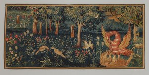 Millefleurs Pelikaanin kanssa hänen hurskautensa, varhain
1500-luku (Villa) tekijältä French School