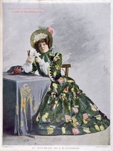 Mlle Mily-Meyer roolissa Mlle Le Normand, 1899 (syväpaino) tekijältä French School