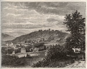 Montmedy - Meuse, Lorrinen alueella - kaiverrus V.A. Malt-Brownin kirjaan "La France illustrée: maantiede, historia, tilastohallinto". 1884 tekijältä French School
