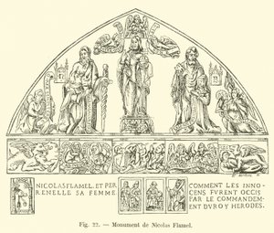 Nicolas Flamelin muistomerkki tekijältä French School