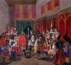 Maurilaiset häät Algeriassa, n. 1840-45 (wc paperilla) tekijältä French School