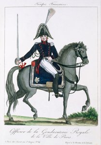Pariisin kuninkaallisen santarmikunnan upseeri, n. 1790 tekijältä French School