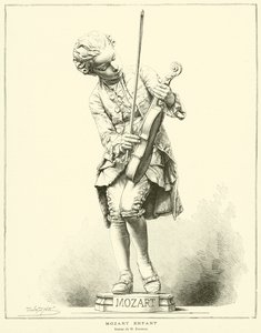 Mozart-lapsi, M Barriasin patsas (kaiverrus) tekijältä French School