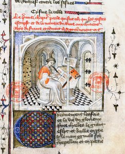 Ms.2028 Monk Writing, Chroniques de Saint-Denis tekijältä French School