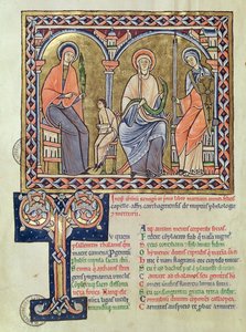 Ms 1041 f.1v kielioppi, murre ja retoriikka Martianus Capellan Satyriconista, n. 1200 tekijältä French School