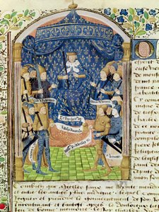 Ms 1151 f.1 Charles VII (1403-61) hovin ja Jeanne d