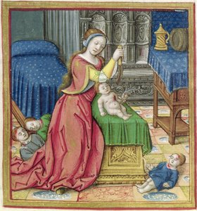 Ms 17 Athaliah (d.837 eKr.) elokuvasta Lifes of Famous Women, n.1505 tekijältä French School