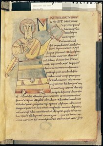 Ms 18 f.8 Pyhä Matteus evankelista tekijältä French School
