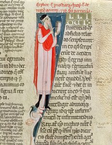 Ms 2046 Lääkäri, joka opettaa, teoksesta Hippokrateen aforismeja (n. 460–377 eKr.) ja Claudius Galenuksen (n. 130–201) kommentit tekijältä French School