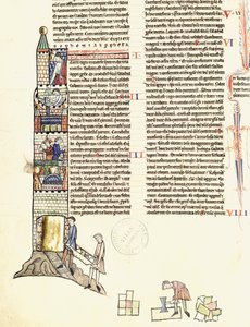 Ms 21 f.167v Tornin rakentaminen tekijältä French School