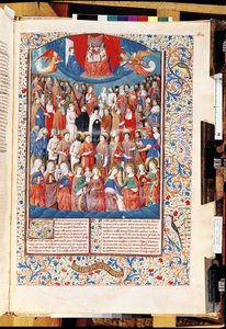 Ms 246 f.406r Paradise, Pyhän Augustinuksen Hippo (354-430) teoksesta De Civitate Dei tekijältä French School