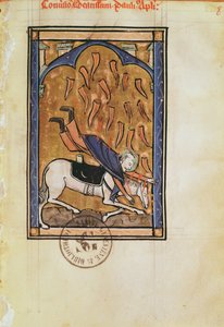 Ms 2689 fol.8r Pyhän Paavalin kääntymys Pyhän Elizabeth de Genlisin luostarista tekijältä French School