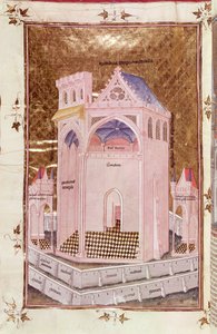 Ms 292 Tome 3 fol.214v Jerusalemin temppeli, Nicolas de Lyren kirjasta Postilles sur la Bible tekijältä French School