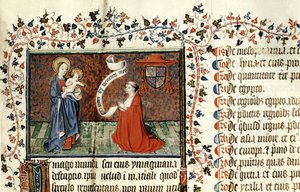 Ms 954 Pierre dAilly (1350-1420) Cambrain piispa ennen Neitsyt, Pierre dAillyn teoksista, n. 1416 tekijältä French School