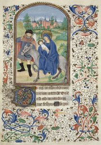 Ms Euing 4 f.55r Lento Egyptiin, Glasgow Hoursista, n. 1450-60 tekijältä French School
