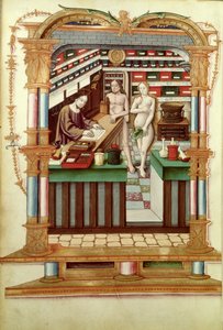 Ms Fr 1537 Kristus Apteekki Aadamin ja Eevan kanssa, Chants royaux sur la Conception Couronnee du Puy de Rouen tekijältä French School