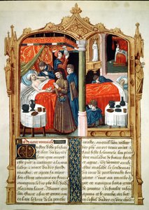 Ms Fr 2829 fol.90 Ihmeitä St. Louisin haudalla, Le Livre des Faiz de Monseigneur Saint Louis tekijältä French School