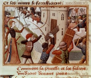 Ms Fr 5054 f.66v Pariisin piiritys, lokakuu 1428, Kaarle VII:n vigiliat. tekijältä French School
