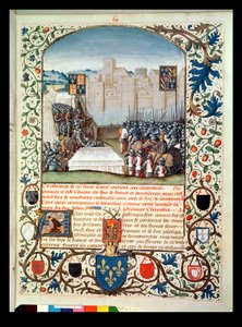Ms Fr 82 Fol.59 Burgundin ja Englannin armeijat, Anciennes Chroniques dAngleterre, Jean Batard de Wavrin, n. 1470-80 tekijältä French School