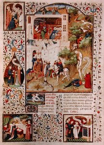 Ms Lat 17294 Pyhän Edwardin tunnustajan kuolema (1003-66) Bedfordin herttuan breviaarista, n. 1424-1435 (vellum) tekijältä French School