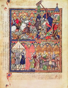 Ms M 638 f.10v Joshua, Morgan Picture Biblesta, n. 1244-54 tekijältä French School