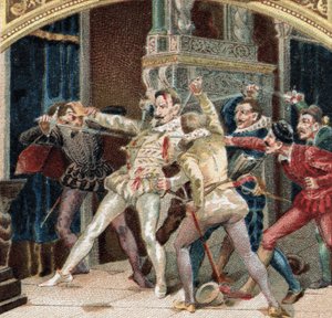 Guisen herttua (Henry I Lorraine, tunnetaan nimellä Balafre) murha tekijältä French School