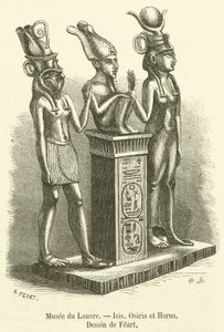 Louvre-museo, Isis, Osiris ja Horus (kaiverrus) tekijältä French School