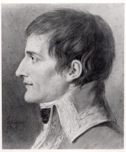 Napoleon Bonaparte (1769-1821) ensimmäinen konsuli (hiili paperilla) tekijältä French School