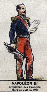Napoleon III (1808-1873), Ranskan keisari. "" Galeriedessa Ranskan kuninkaat ja kuningattaret ja maineikkaat hahmot 1643-1895"" Epinal kuva. tekijältä French School