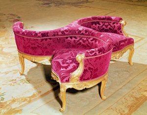 Napoleon III rakkausistuin (puuta & samettia)