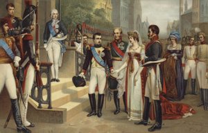 Napoleon I ja Preussin kuningatar (värillinen litografia) tekijältä French School