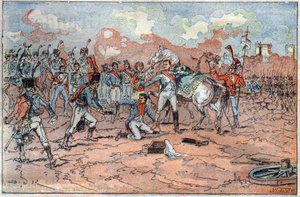 Napoleon I, haavat Regensburgin edessä tekijältä French School