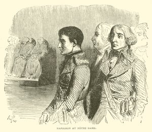 Napoleon Notre Damessa (kaiverrus) tekijältä French School