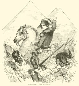 Napoleon pyramideissa (kaiverrus) tekijältä French School