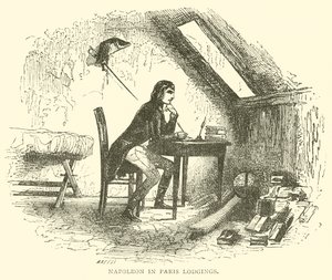 Napoleon in Paris Lodgings (kaiverrus) tekijältä French School