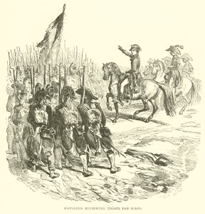 Napoleon arvioi joukkoja Espanjalle (kaiverrus) tekijältä French School