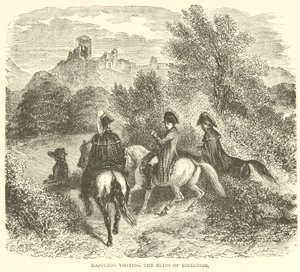 Napoleon vierailee Diersteinin raunioilla (kaiverrus) tekijältä French School