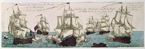 Ranskan ja Englannin laivastojen väliset laivastot Yhdysvaltain vallankumouksen aikana vuonna 1778 tekijältä French School