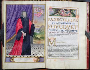 Nicolas Fouquet (1615-80) kuvitus Puget de la Serren vuosisadamme maineikkaiden miesten panegyricista, 1655 tekijältä French School