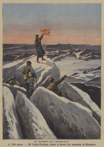 Himalajan huipulla (väri litho) tekijältä French School