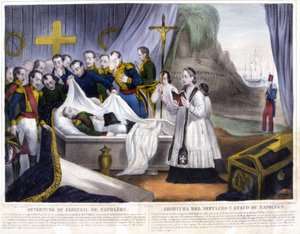 Napoleonin arkun avaaminen Saint Helenan saarella 16. lokakuuta. tekijältä French School