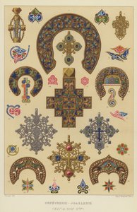Hopeasepäntyö-korut (1500- ja 1600-luvuilla) (chromolitho) tekijältä French School