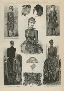 Sivu La Mode Illustreesta, 1885 tekijältä French School